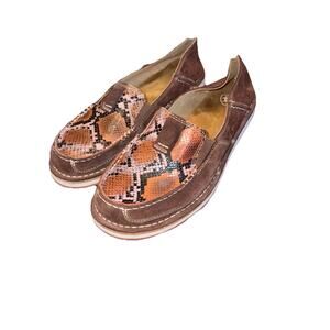 Ariat Women's Cruiser 9 B Coffee Bean Suede/Chocolate Snake Print - 10035829